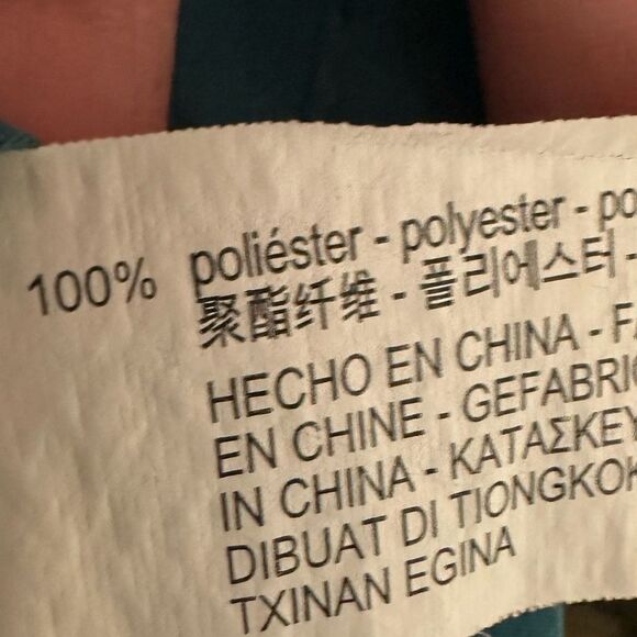 Zara 3/4 sleeve ruffled hem duck blue mini dress - Picture 10 of 10